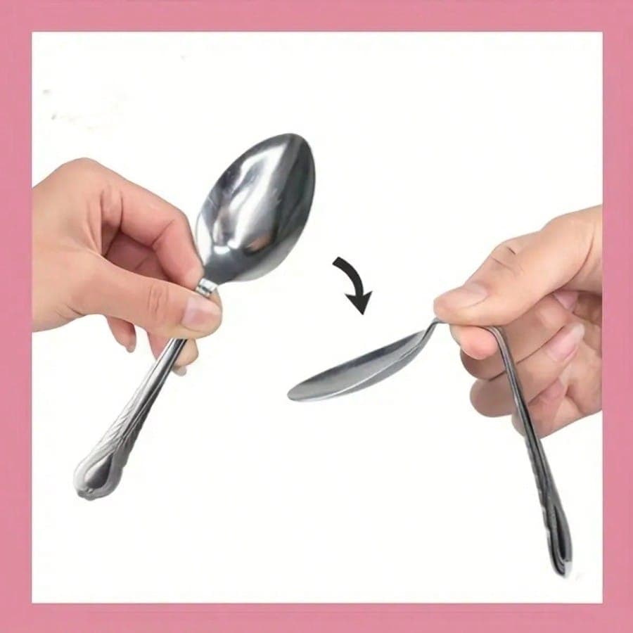 1 pezzo Trucco di magia per piegare il cucchiaio, perfetto come accessorio per feste di magia, giocattolo per le dita per spettacoli di magia,