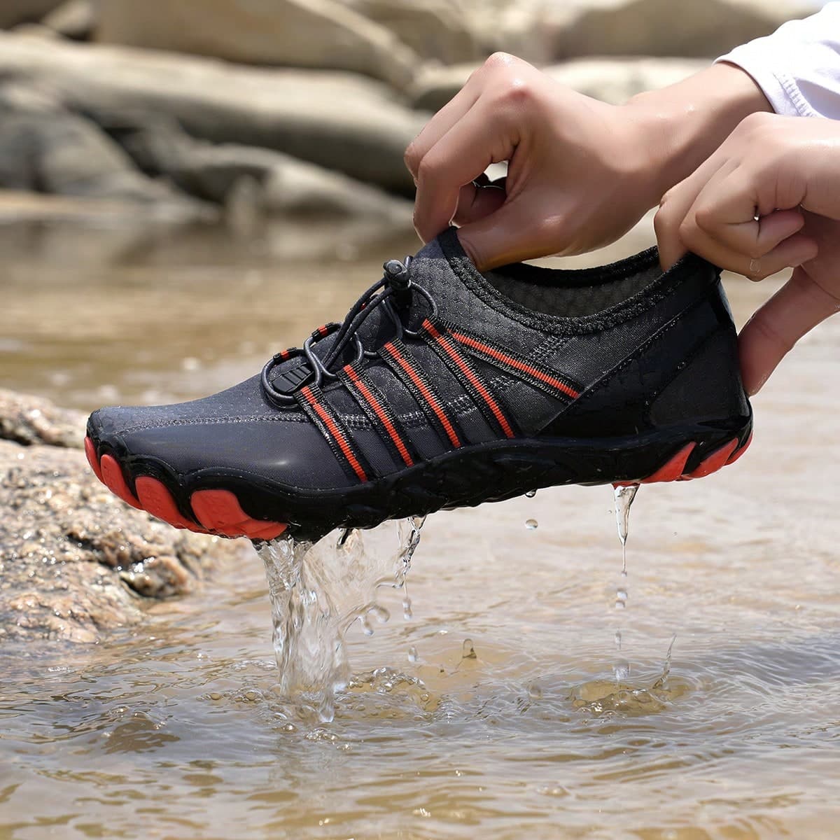 Scarpe acquatiche da esterno, scarpe da acqua unisex per nuoto, guadi, immersioni, spiaggia, pesca, yoga, fitness