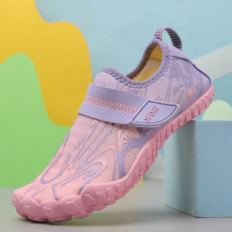 Scarpe acquatiche senza suola per bambini - sandali con punta larga, accessori per escursioni, nuoto, spiaggia, piscina, barca per bambini e bambine,