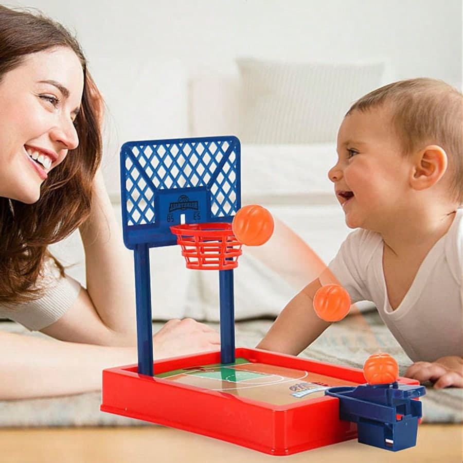 Mini gioco da tavolo di tiro a canestro con dita per bambini, allenamento della concentrazione, gioco interattivo da tavolo, decorazione campo