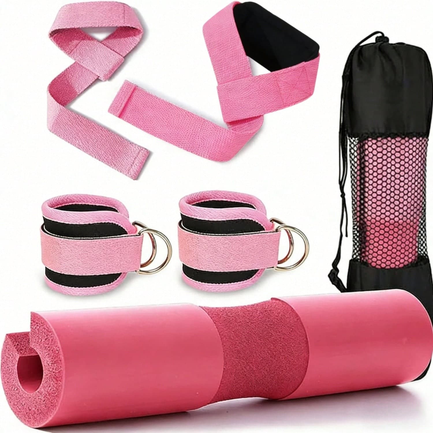 1 Set Cuscinetto per Squat - Cuscinetto in Schiuma per Bilanciere per Squat, Affondi e Spinte d'Anca - Cuscinetto Standard per Bilanciere - Fornito