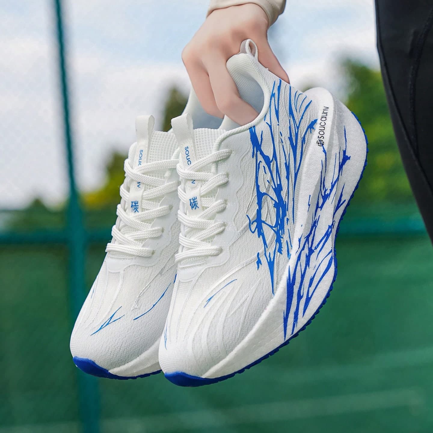 Scarpe da corsa unisex con tecnologia a piastra in carbonio, leggere con assorbimento degli urti, adatte per maratona, scarpe sportive adatte per