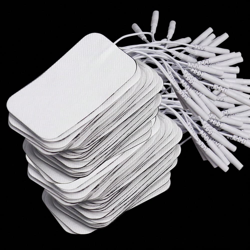 10/20/50 pezzi Elettrodi per TENS Unit EMS, Patch per massaggio corporeo da 5x9cm con connettore da 2mm