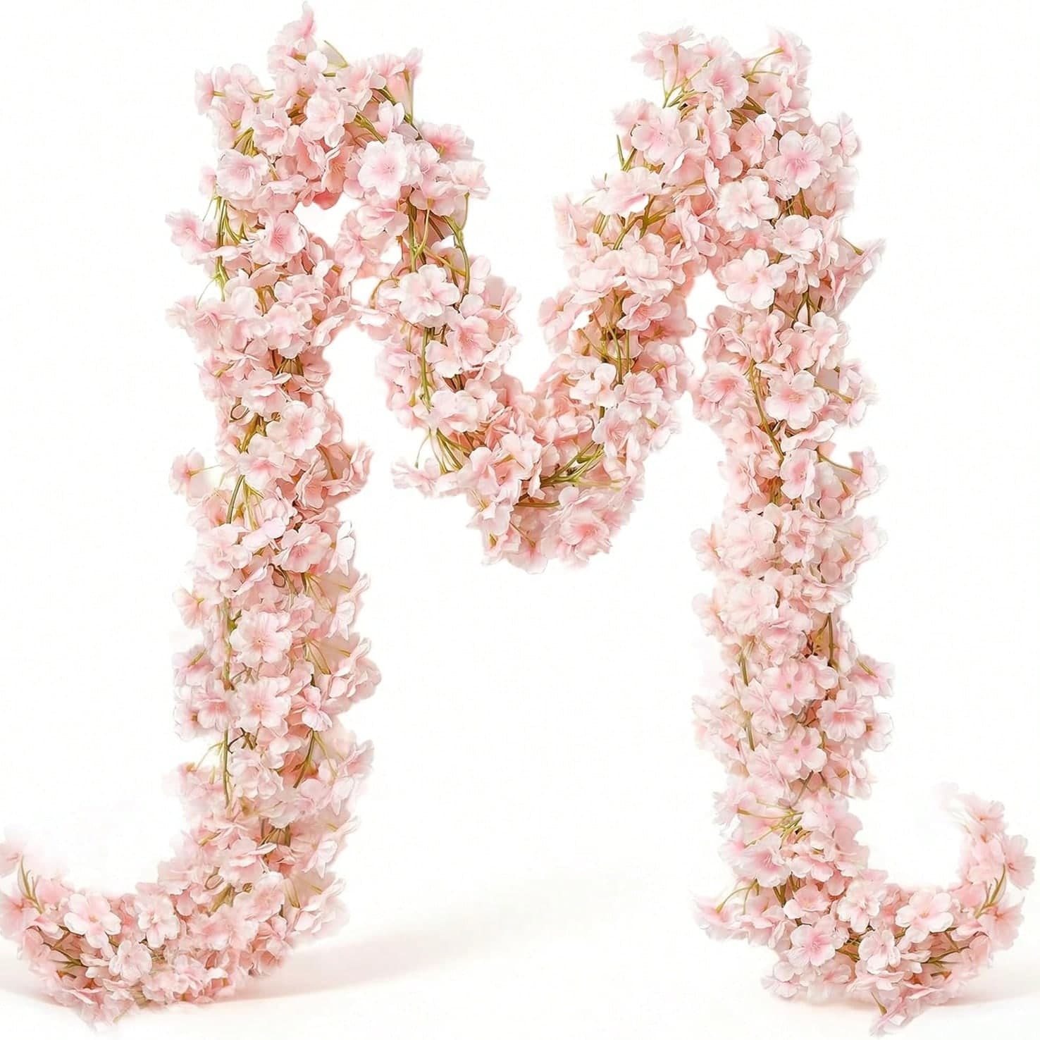 1/3/5 pezzi Ghirlanda artificiale di fiori di ciliegio primaverili da 5,9 piedi, vite di fiori finti, decorazione floreale in seta per sfondo di