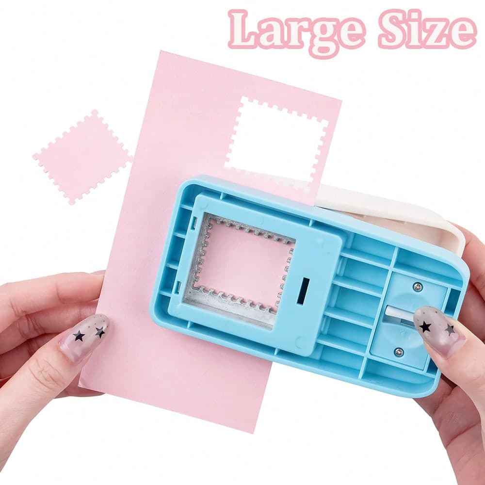 Punzone rettangolare grande da 3,2 cm x 3,8 cm, perforatore di carta, perforatore manuale adatto per artigianato, scrapbooking, diari, cartoleria