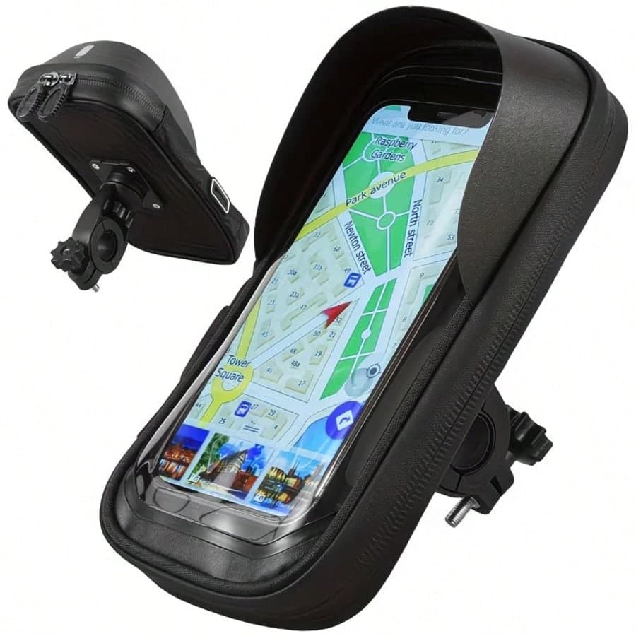 1 pezzo Supporto impermeabile per telefono per bicicletta/motocicletta, supporto rotante per manubrio, supporto per schermo regolabile, adatto per