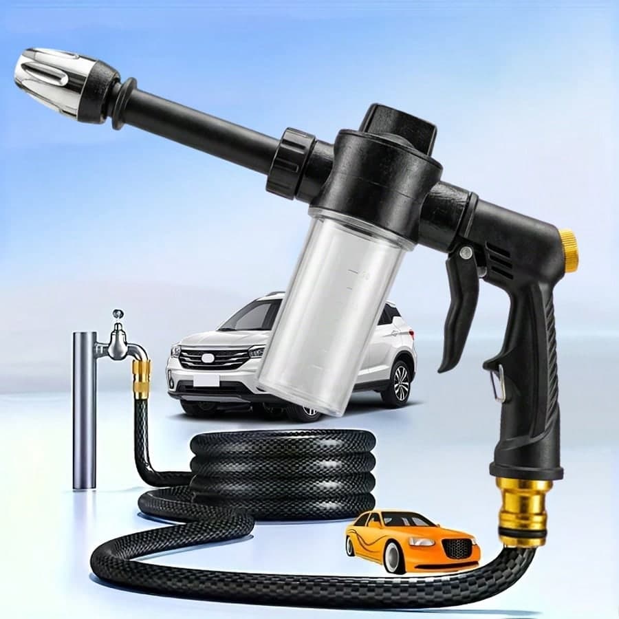 1 pezzo Lancia ad alta pressione Lightning, pistola per lavaggio auto ad alta pressione portatile con manico lungo, forza di spruzzo 2 volte più