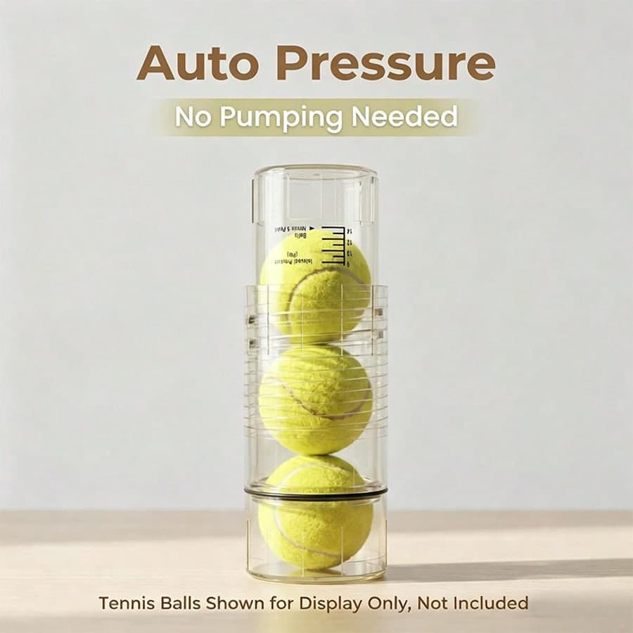 Contenitore per conservare e pressurizzare le palline da tennis, realizzato in ABS trasparente migliorato, scatola per mantenere la pressione ed
