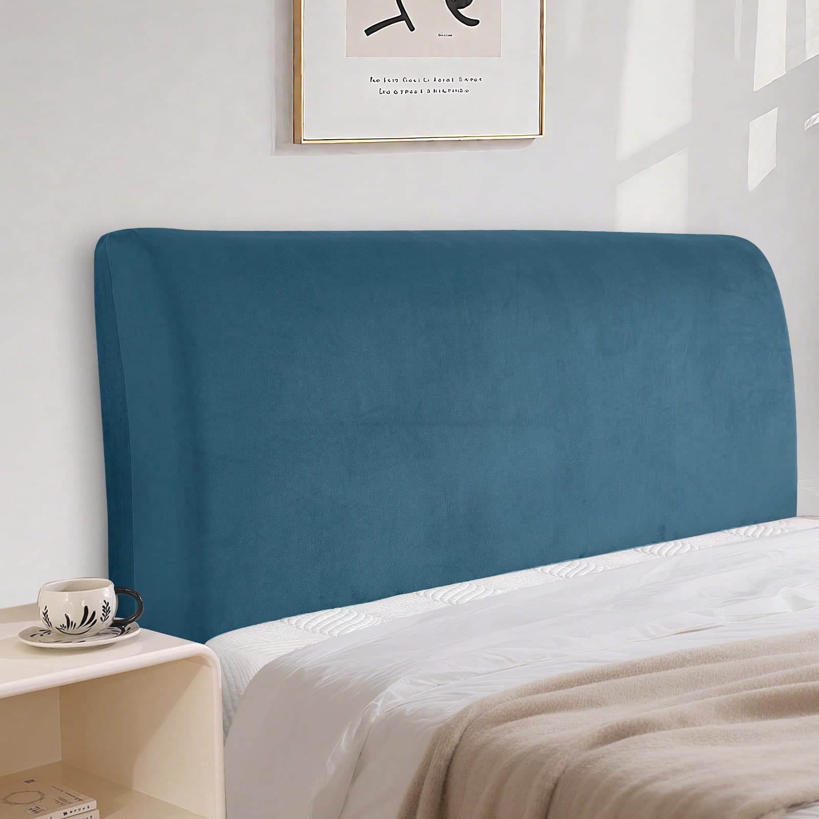 Copritestiera per letto, copritestiera antipolvere ed elasticizzato, copritestiera universale ispessito, più morbido, elastico, lavabile, per