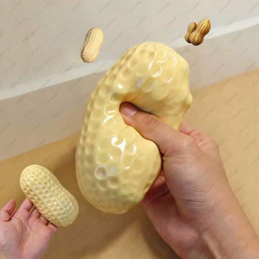 1 pezzo Pallina antistress all'olio di cocco e arachidi, pallina croccante da spremere, giocattolo morbido per le dita, giocattolo sensoriale ASMR per
