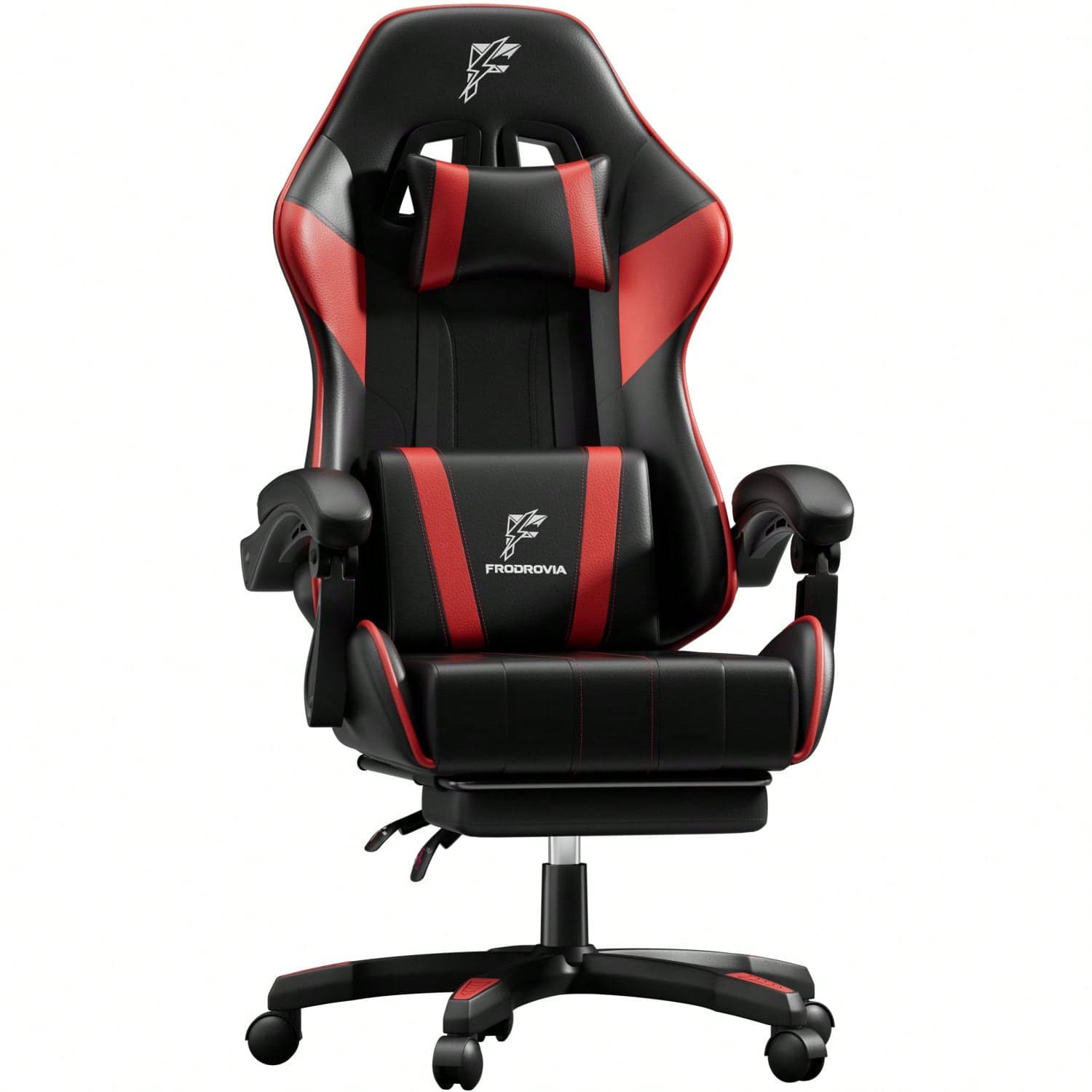 Sedia da gaming con poggiapiedi, braccioli accoppiabili, imbottitura in schiuma, schienale regolabile a 135°, supporto per testa e zona lombare –
