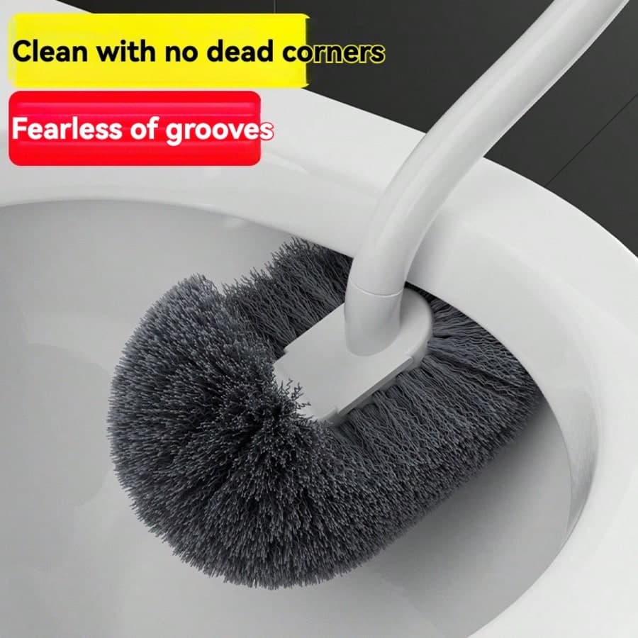 1 Pezzo/2 Pezzi Spazzola per WC con Manico Lungo Ergonomico, Testa a Forma di C, Design Senza Punti Ciechi - Pulizia Profonda, Pulizia dei Punti