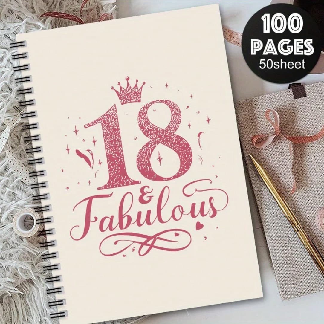 1 Libro degli Ospiti e Planner per il 18° Compleanno Rosa e Dorato - Numeri Nome ed Età, Libro Lista Ospiti Feste Compatto, Firme Fotografiche,