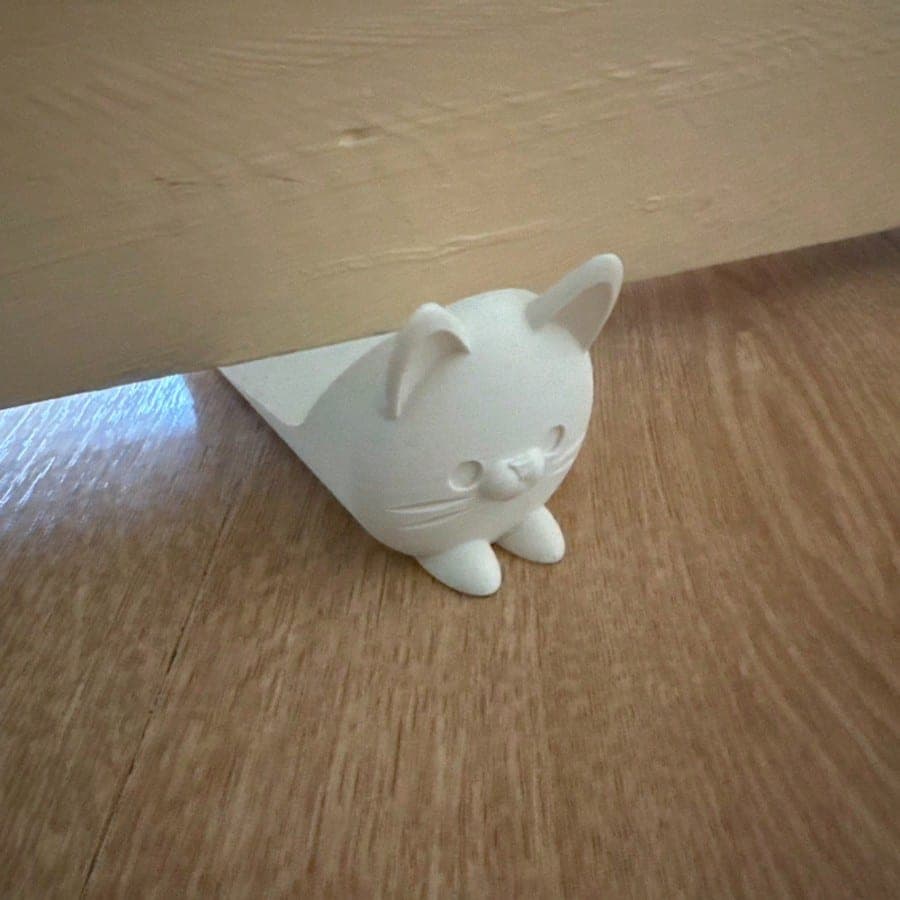 Cuneo per porta a forma di gatto carino, fermaporta antiscivolo resistente, supporto per porta in plastica durevole anti-collisione, protezione per il
