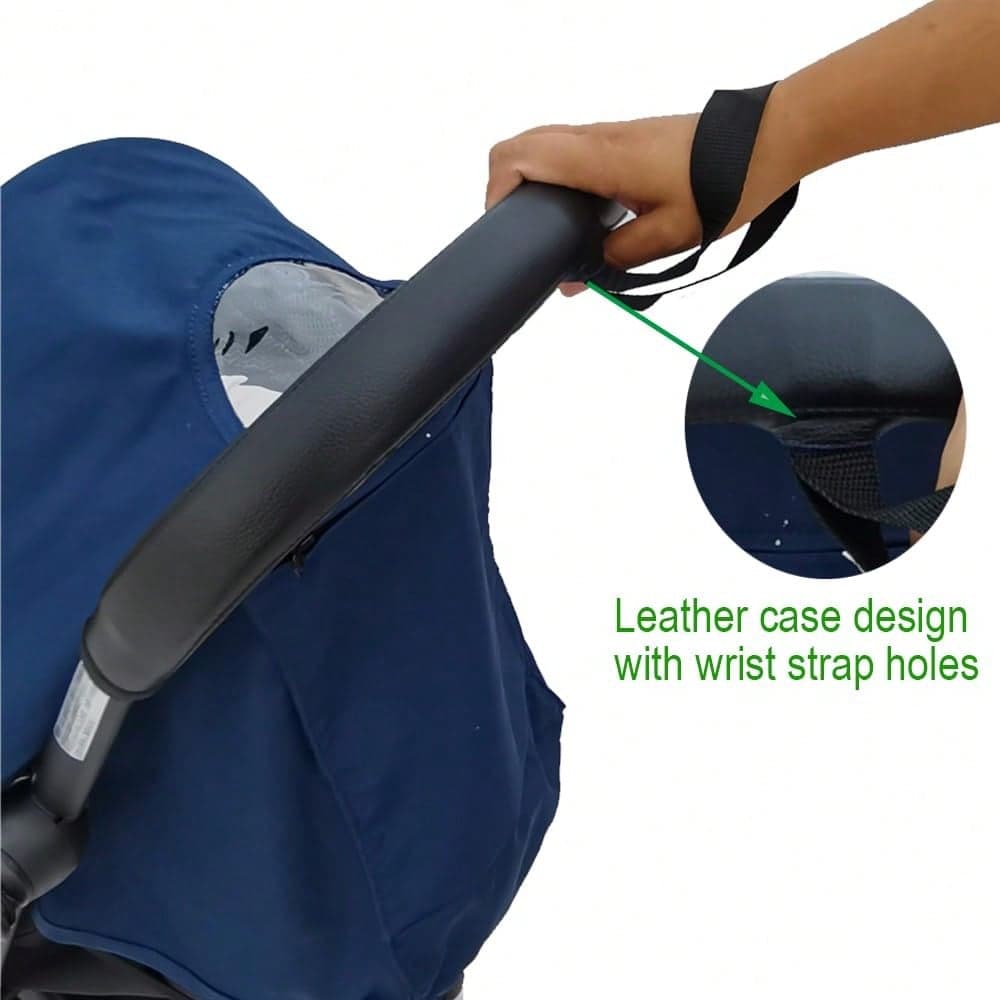Copertura in pelle per manico YOYO YOYO2/3 Passeggino, accessorio manica in pelle per manico passeggino YOYO+ Copertura in PU per bracciolo e paraurti