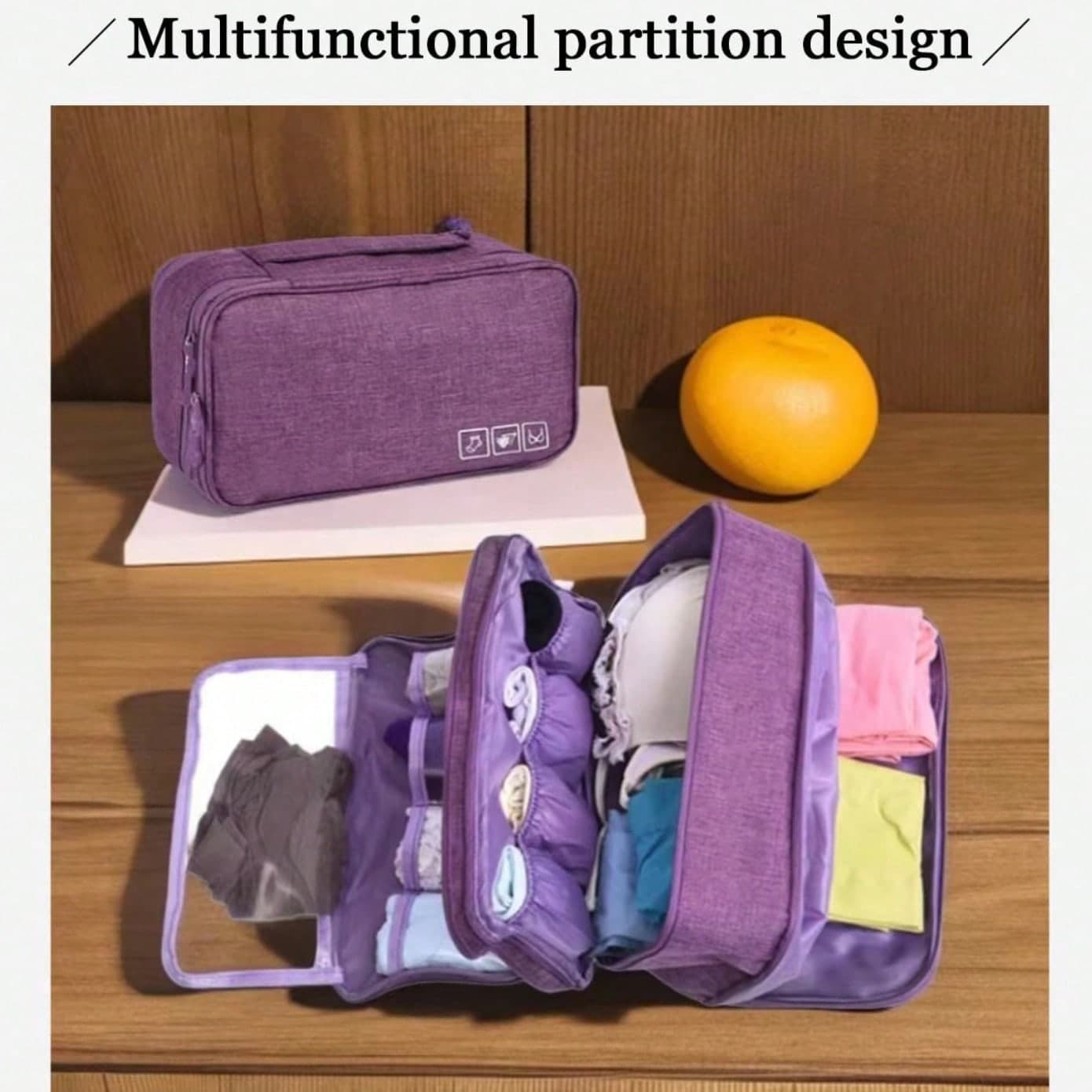 Borsa da viaggio portatile per reggiseno e biancheria intima, organizer con cerniera leggero, borsetta multifunzionale per la biancheria intima, cubo