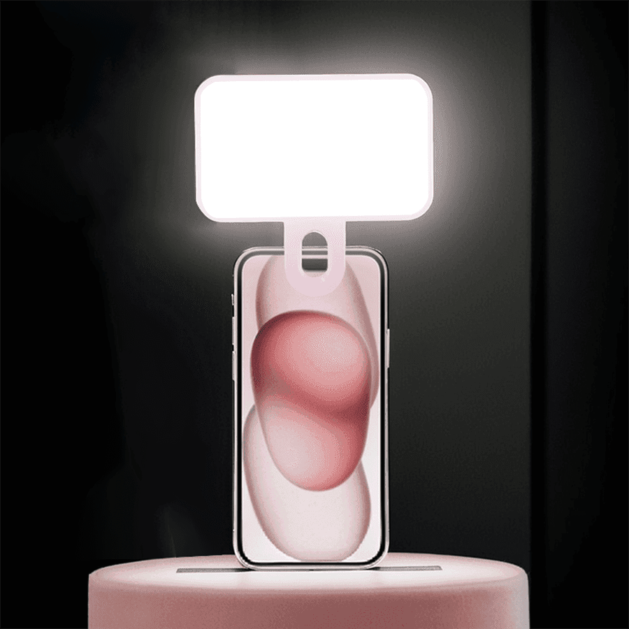 Luce di riempimento selfie portatile con molletta, adatta per fotocamera di telefono, luce di riempimento a LED per videoconferenza, 3 modalità di