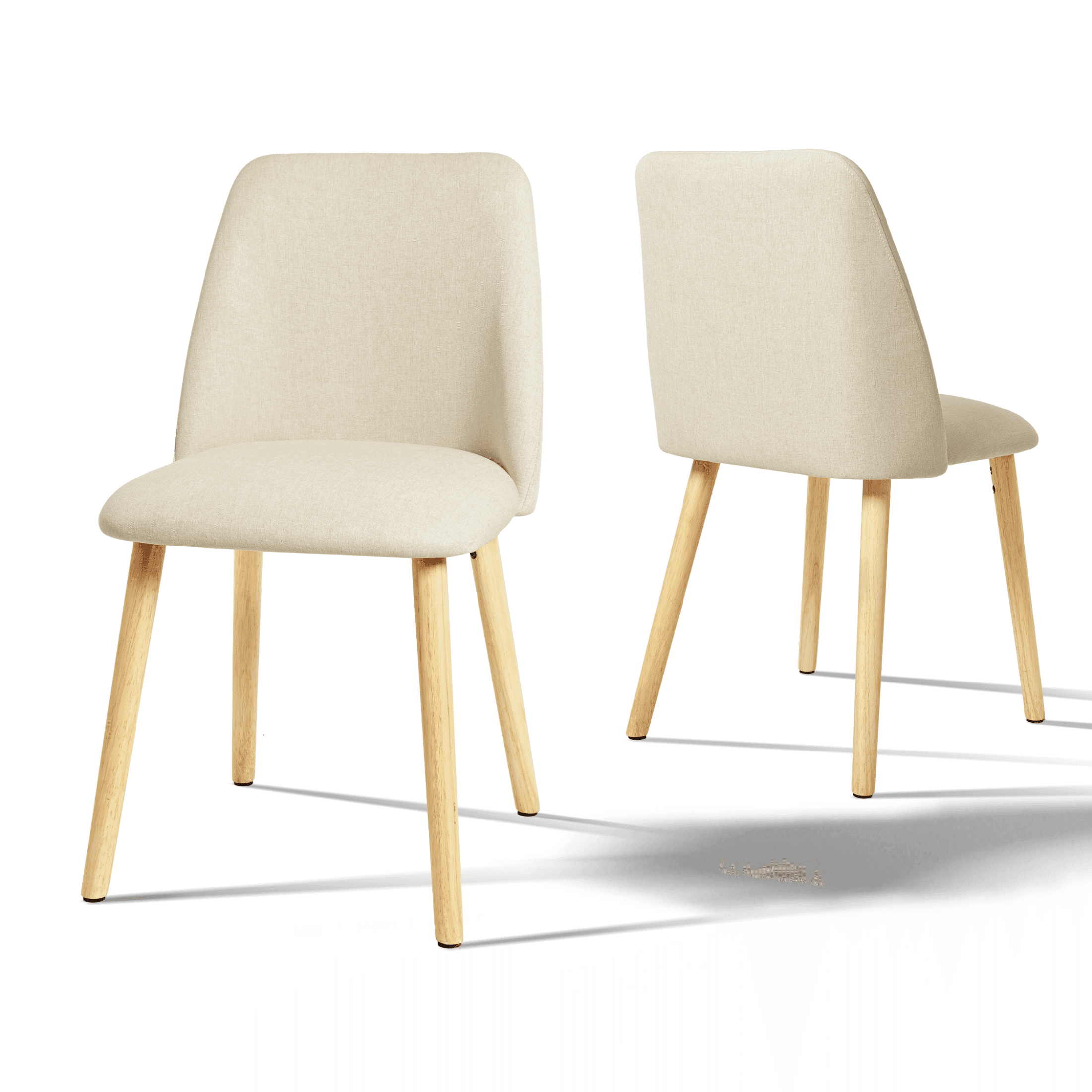 Sedia da Pranzo Minimalista, Lino fine Beige Sedie Di Design Ergonomiche con Cuscino Spesso, Sedie Per il Tempo Libero Ergonomiche Per Cucina, Camera
