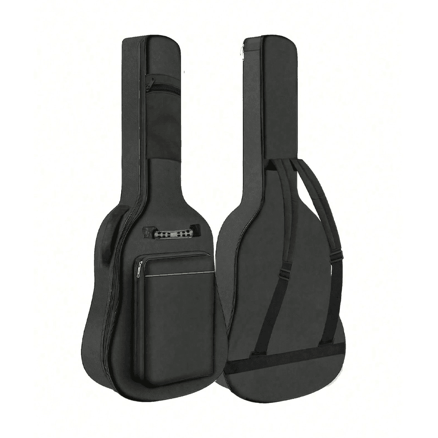 Borsa per chitarra acustica impermeabile da 41 pollici, con cinghie regolabili per zaino, borsa per concerti con gancio posteriore, adatta per