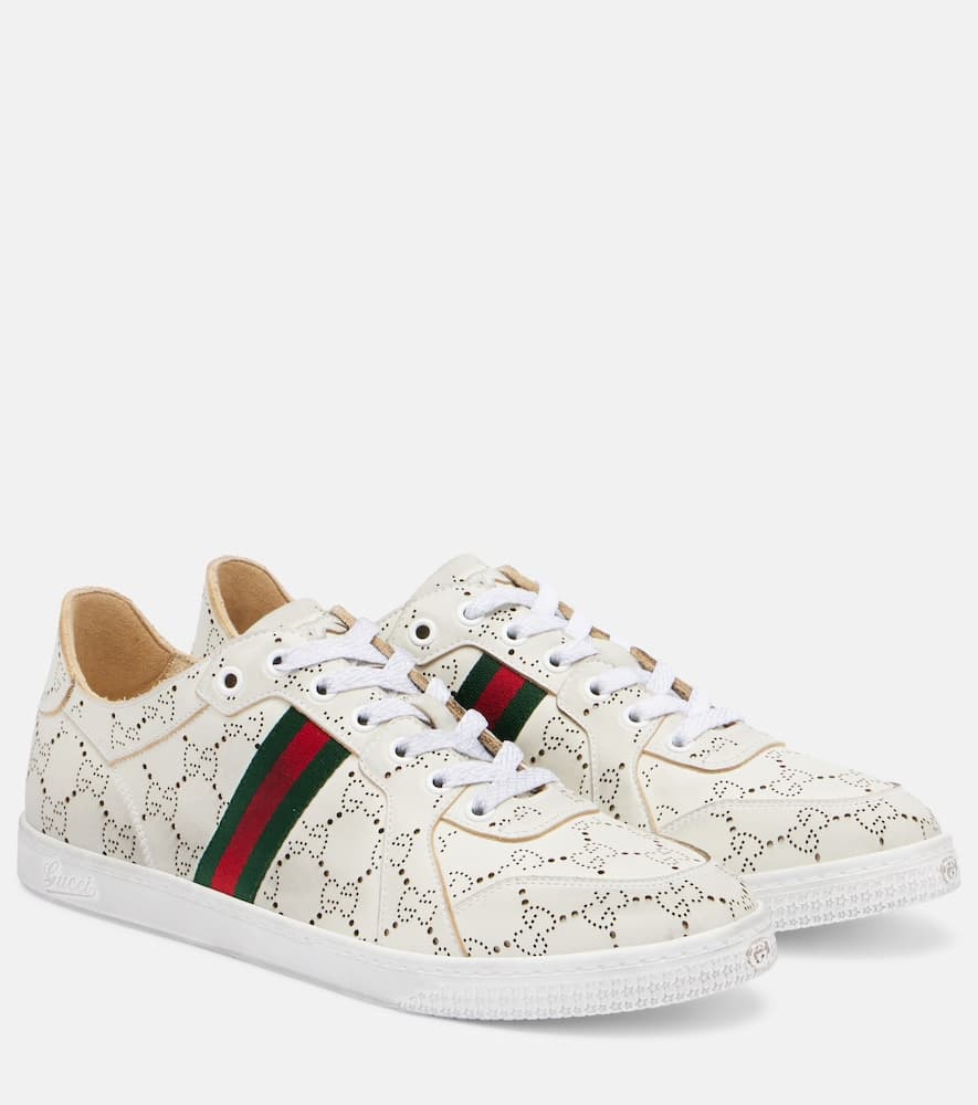 Gucci Sneakers Stretch GG Web Stripe in pelle