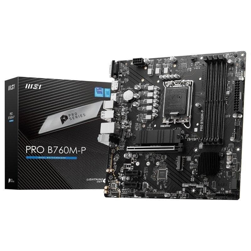 Schede Madri MSI PRO B760M-P B760 LGA 1700 DDR5 micro ATX PCIe 4.0 Gigabit M.2