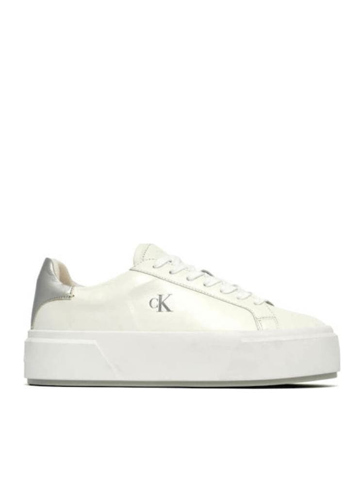 Calvin Klein scarpe bianche donna mini logo