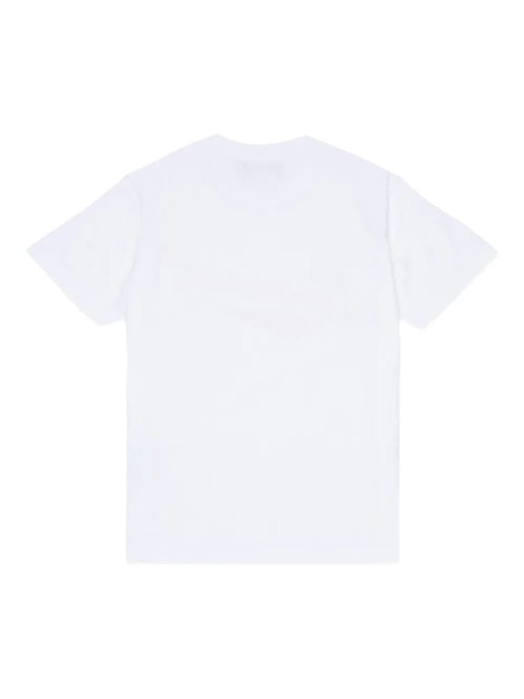 Dsquared2 tshirt bianca bambino logo lettering view 2