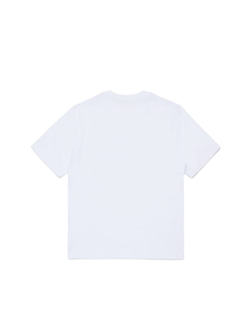 Diesel tshirt bianca bambino con logo view 2