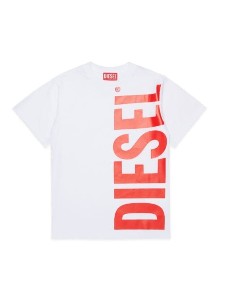Diesel tshirt bianca bambino maxi logo