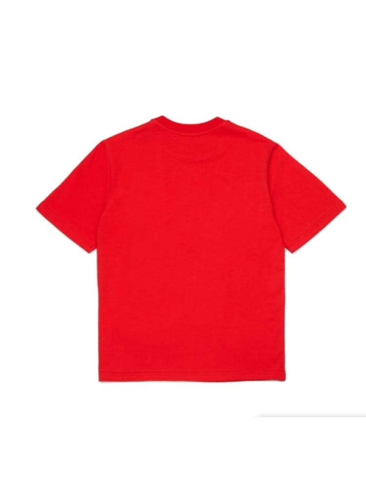 Diesel tshirt rossa bambino maxi logo view 2