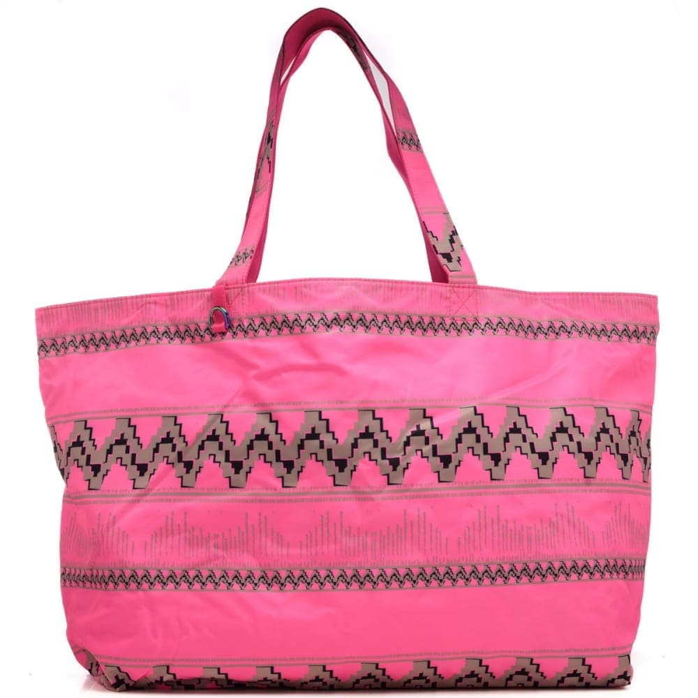 F**k borsa a spalla donna reversibile tinta unica fucsia e fucsia a fantasia