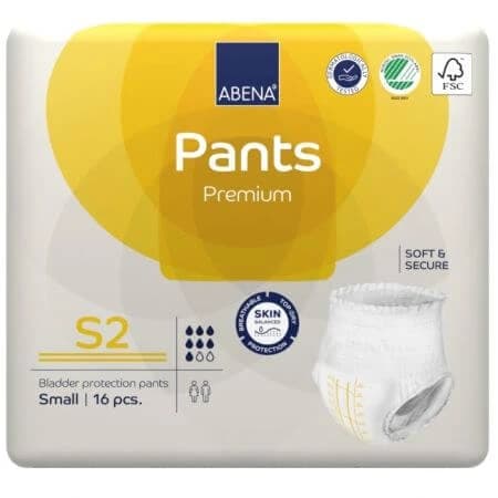 Pannolini per adulti Pants S2 Premium, 16 pezzi, Abena