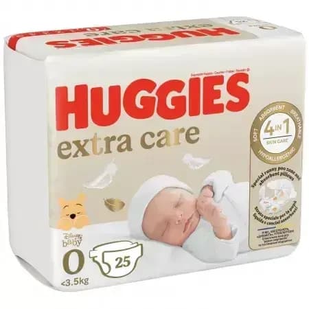 Pannolini da cambio Extra Care, n. 0, <3,5 kg, 25 pezzi, Huggies view 2
