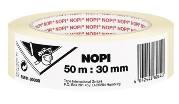 Nopi, nastro adesivo, beige, 25 mm x 5 m, 1 pz