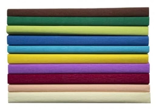 Carta velina stropicciata, colori misti