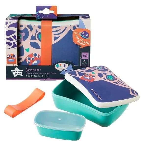 Tommee Tippee, Chompers, scatola per alimenti in bambù in 2 parti, 1 pz