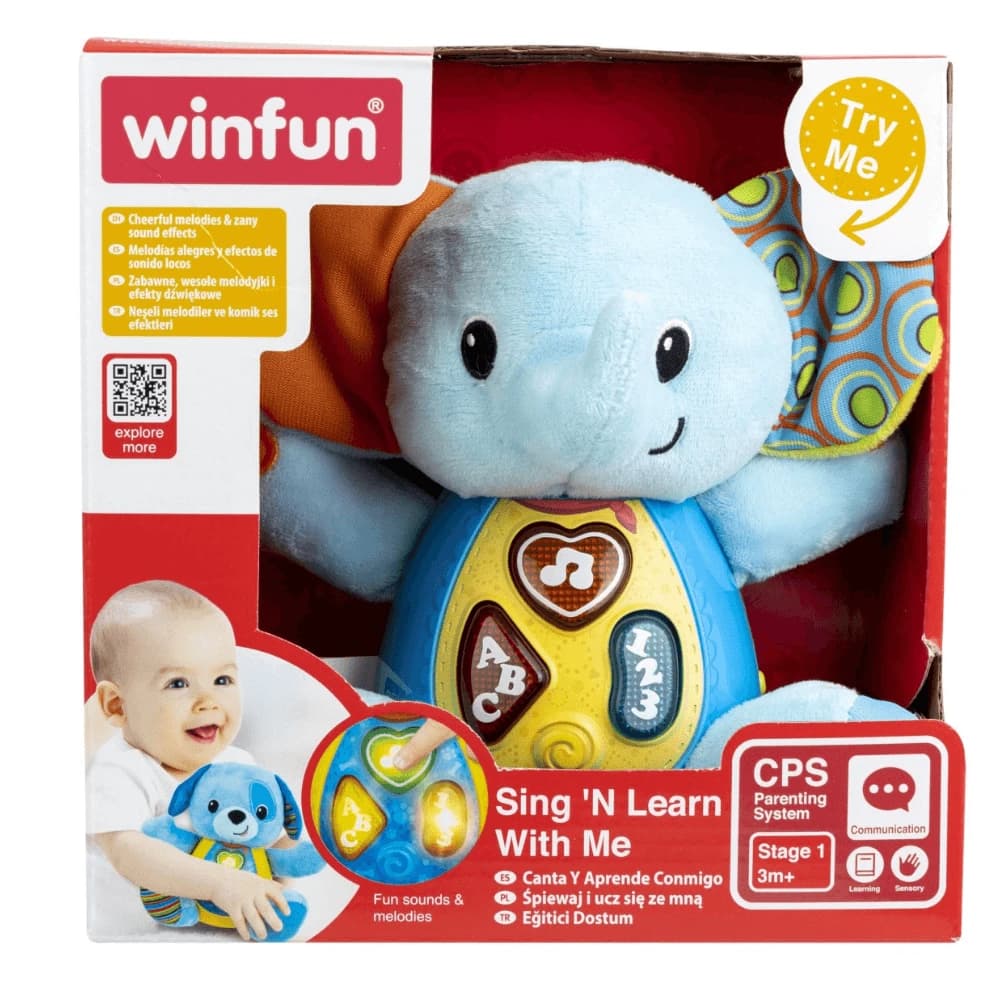 Gioca, canta e impara con Timber l'elefante, 9 mesi+, Winfun