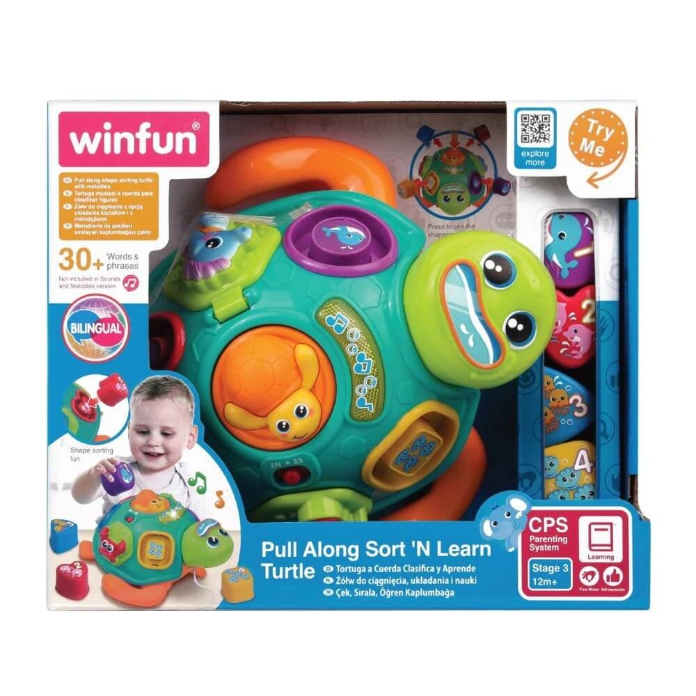 Tartaruga da tirare con forme, +12 mesi, Winfun