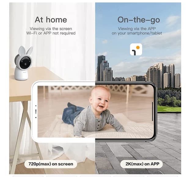 Telecamera di sorveglianza intelligente Alnany-cam 2k UHD Wi-Fi, Arenti view 2