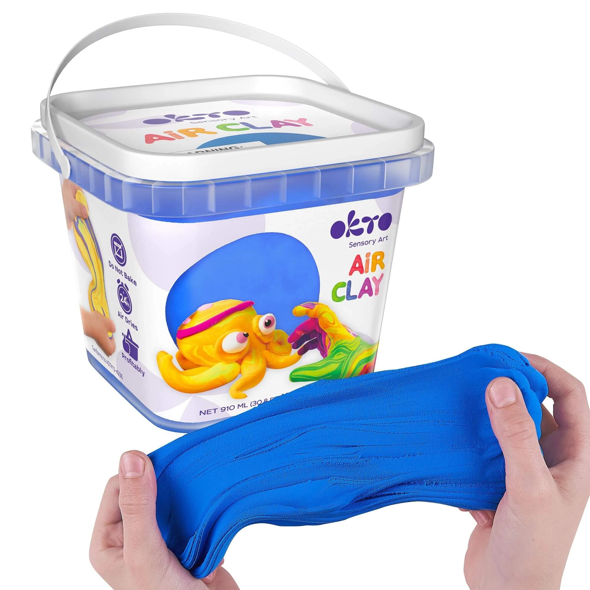 Set di creazioni Air Clay, Blu, + 3 anni, 200 g, OktoClay