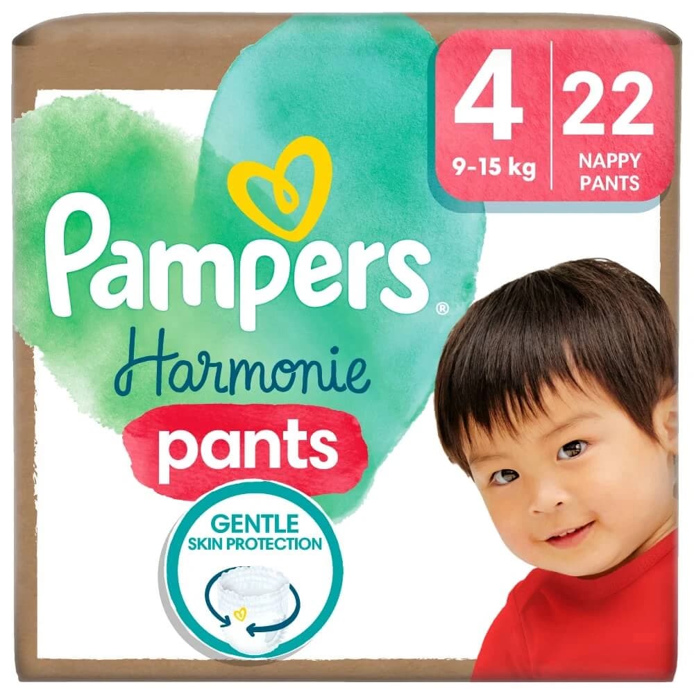 Pampers Harmonie Pants, pannolini, taglia 4, 9-15 kg, 22 pz