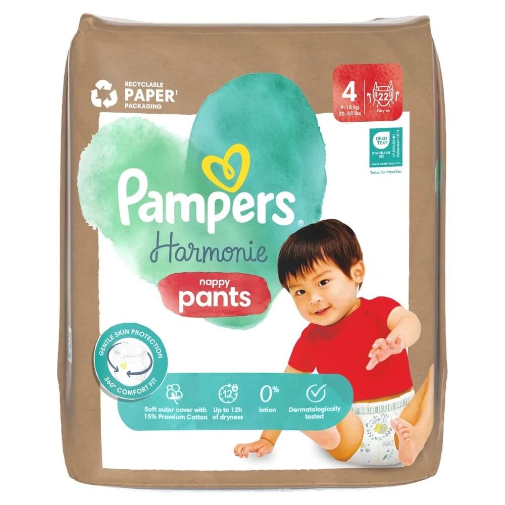 Pampers Harmonie Pants, pannolini, taglia 4, 9-15 kg, 22 pz view 2