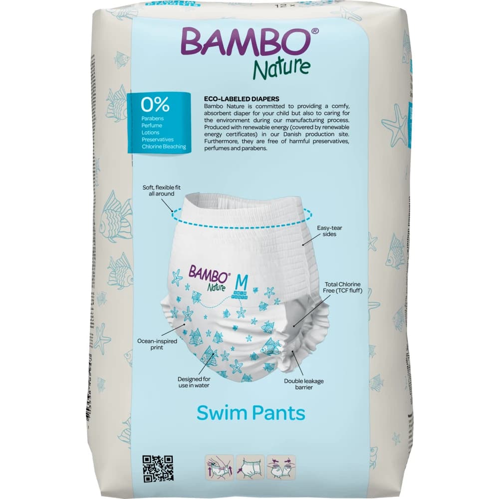 Bambo Nature Pants Swim, pannolini da bagno, taglia M, 12+ kg, 12 pz view 2