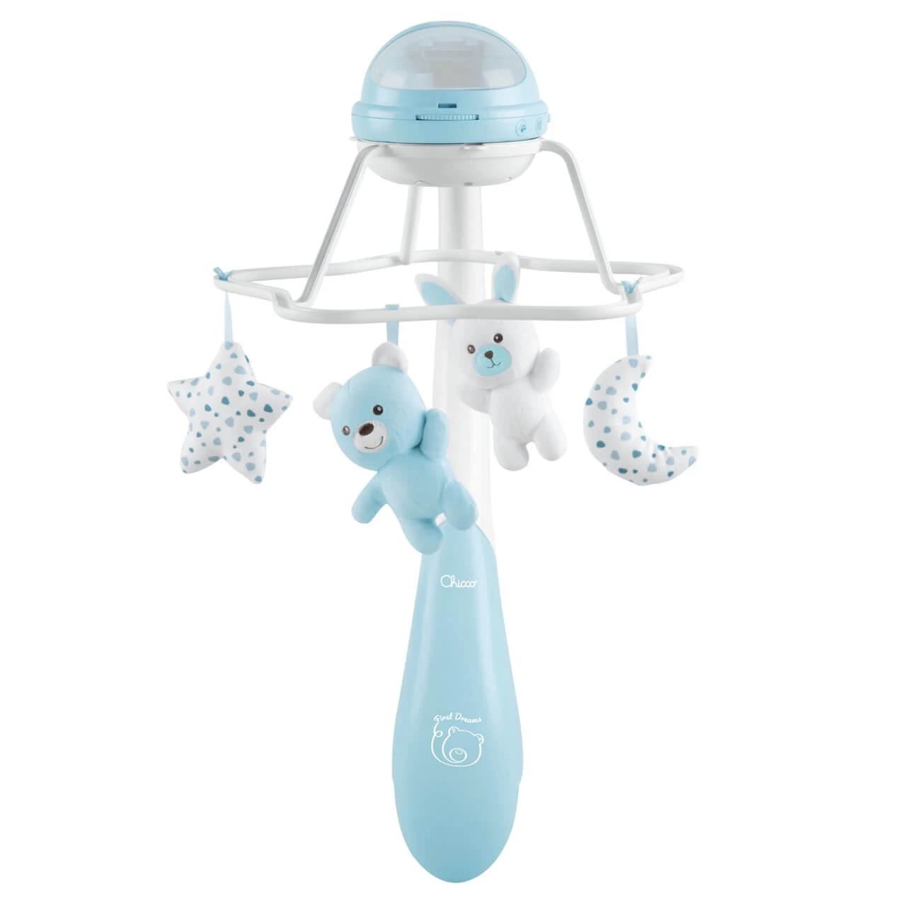 Giostra musicale con proiezione 3 in 1 Rainbow, 0 mesi+, Blu, Chicco