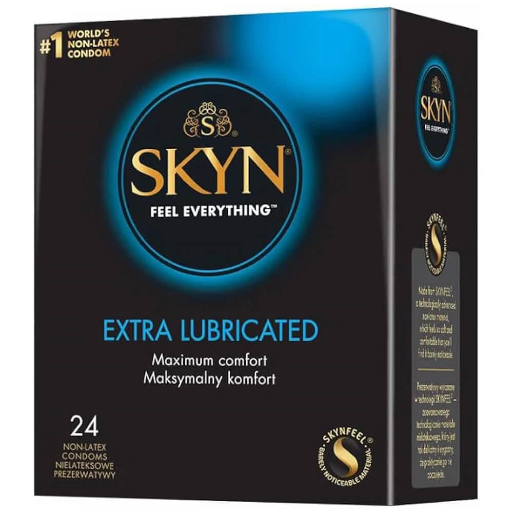 Unimil Skyn Elite Extra Lubrificato, preservativi non in lattice, extra lubrificati, 24 pezzi