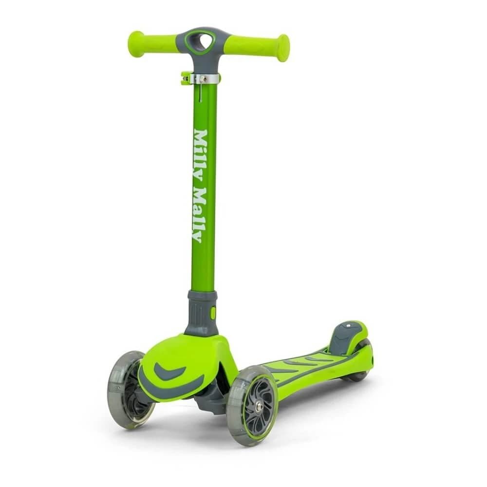 Monopattino pieghevole Boogie con ruote illuminate, verde, Milly Mally