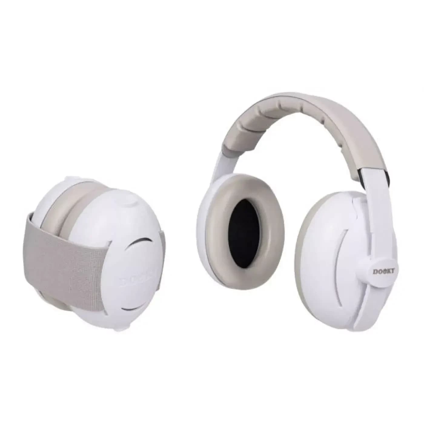 Cuffie Dooky 2 in 1, Bianco, Dooky