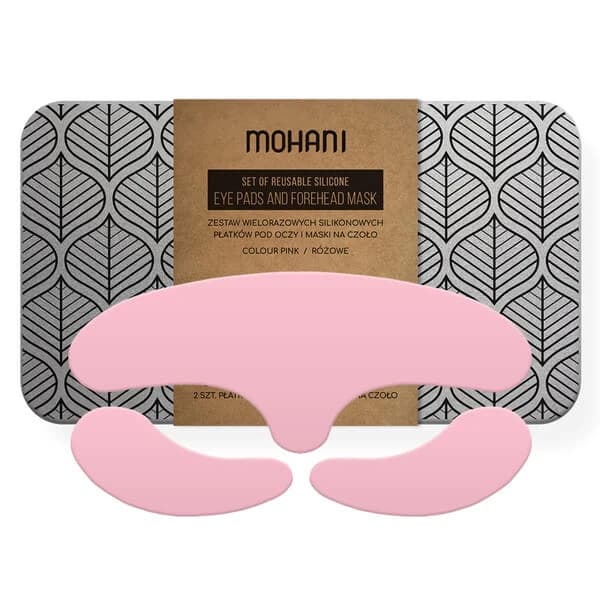 Mohani Maschera per occhi e fronte in silicone riutilizzabile Rosa