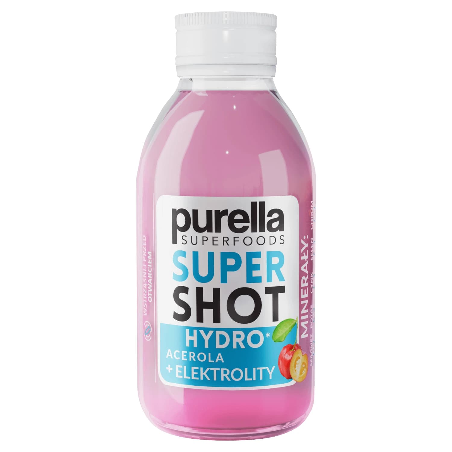 Purella Superfoods SuperShot Hydro, bevanda solubile, acerola + elettroliti, 100 ml