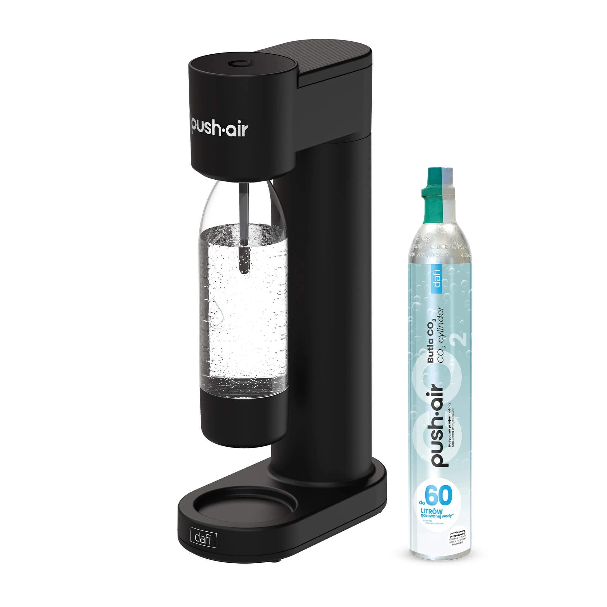 Dafi PushAir, aeratore per acqua, nero + bottiglia, 0,7 l, 1 pezzo